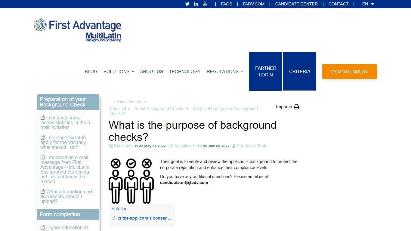 What is the purpose of background checks? - MultiLatin
